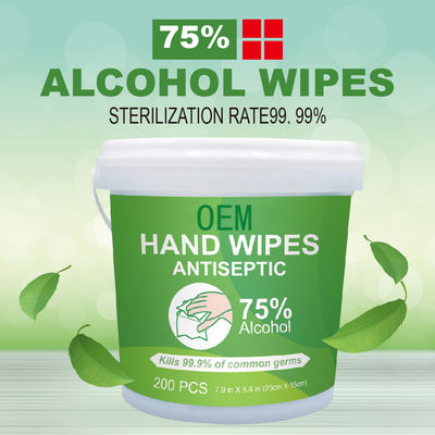 OEM Sterilization Rate 99.99% Dry Wipes For Hand Wipes Antiseptic 75% Alcohol