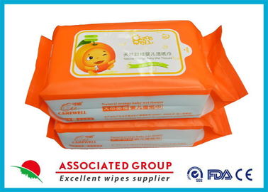 Biodegradable Wet Baby Wipes For Sensitive Skin / Unscented Baby Wipes