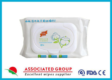 Eco Friendly 80 Sheets Cotton Baby Wet Wipes Frensh Bodegradable Unscented