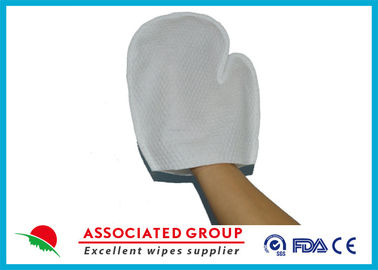 Hygiene 90gsm Spunlace  Bath Wash Gloves Fresh Scent With Single Threat Sewing